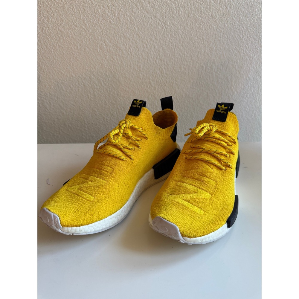 Adidas NMD R1 Primeknit Yellow Black Sneakers S23749 Mens Size 10
